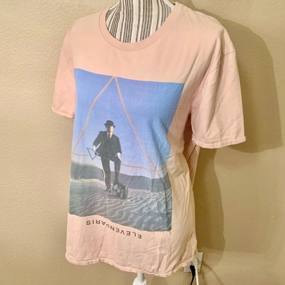 ElevenParis T-Shirt XL Pink Print 100% Cotton Lightweight Short Sleeves French - Picture 6 of 14